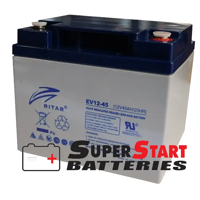 Ritar Ev12-45 Agm Battery - 12V 45Ah Mobility Scooter 1