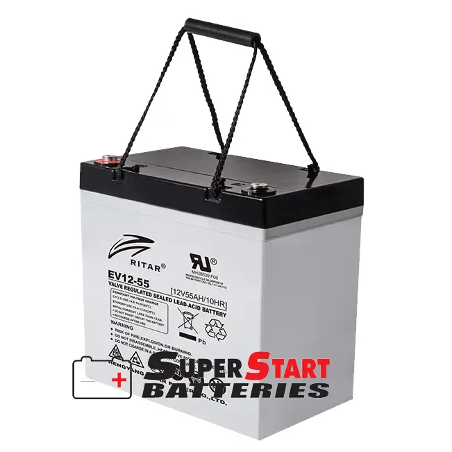 Ritar Amptech At12550d 12V 55Ah Agm Deep Cycle Battery 2