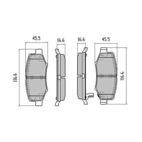 Rdc2007 – Rda Phantom Ceramic Rear Brake Pad Set (Jeep Wrangler) 1