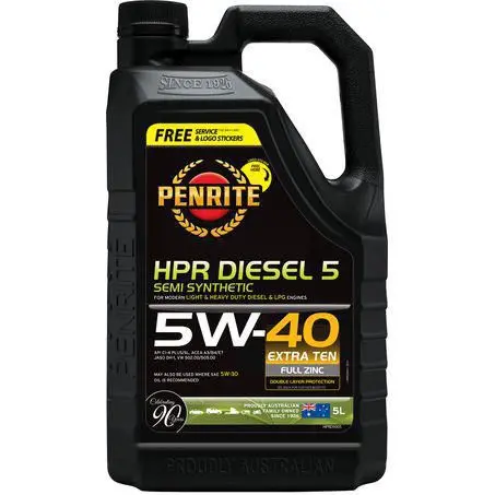 Penrite Hpr Diesel 5 Semi Synthetic 5W-40 5L Engine Oil - Hprd5005 1
