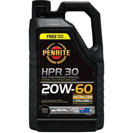 Penrite Hpr 30 20W-60 5L Engine Oil - Hpr30005 1