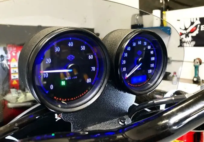 Guerrilla Cables 2014-2017 Dyna Fxdl & Fxdls Speedo & Tach Relocation Harness 1