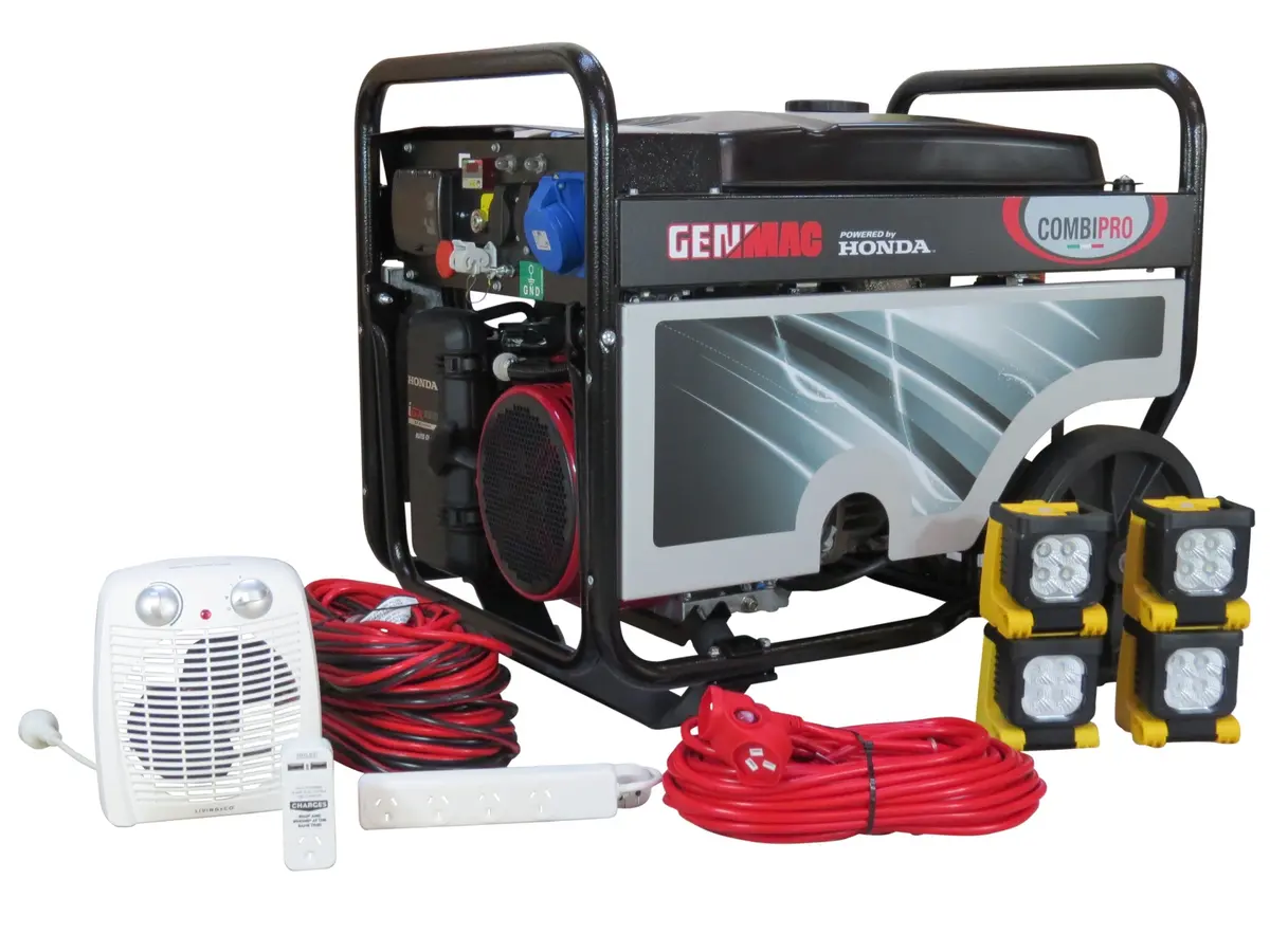 Genmac Honda 7.7Kva Pure Sinewave Generator + Emergency Backup Kit 1