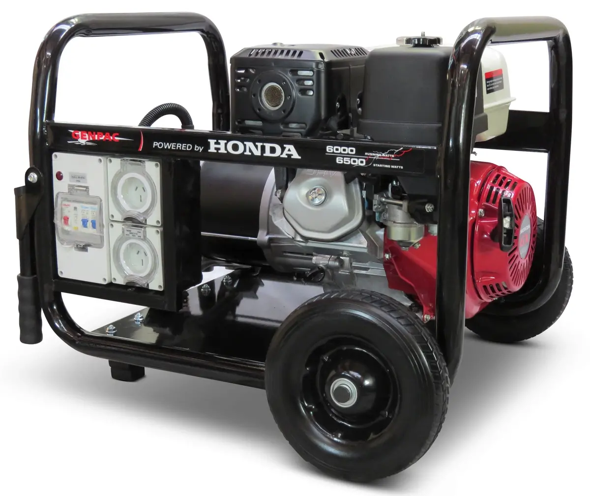 Genpac 7800W 6.5Kw Honda Powered Worksite Generator Rcd 1