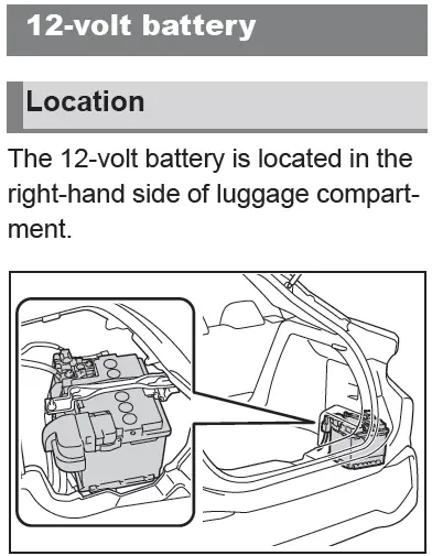 Toyota Chr Hybrid Auxiliary 12V Battery (2016-Onwards) 2