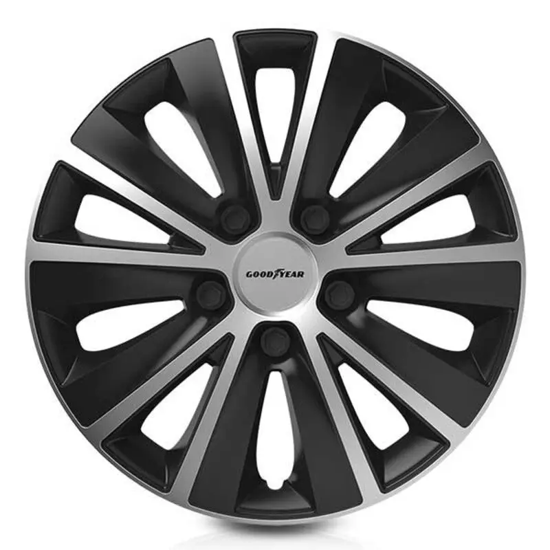 Tapacubos Goodyear Monaco Preto Prateado 16" (4 Uds) 1
