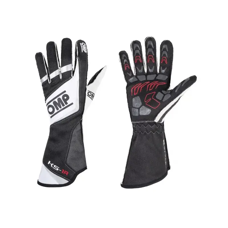 Luvas De Karting Omp Ks-1R, Branco/Preto (Tamanho L) 1
