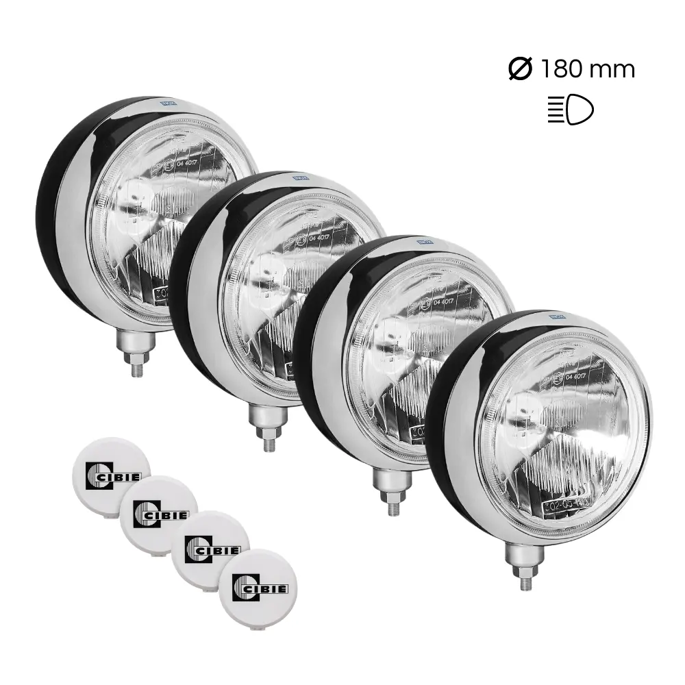 Pack De Faróis De Longo Alcance, Tipo Oscar + Capas Cibié (Ø 180Mm) 1