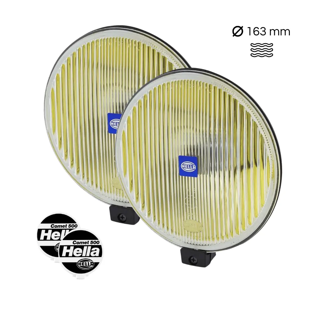 Pack De Faróis De Nevoeiro Hella Comet 500, Versão Amarela (Ø 163Mm) 1