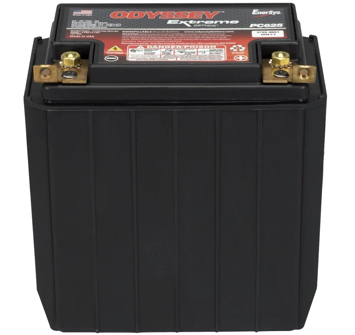 Odyssey Pc625 Agm Racing Car Battery - 12V 1