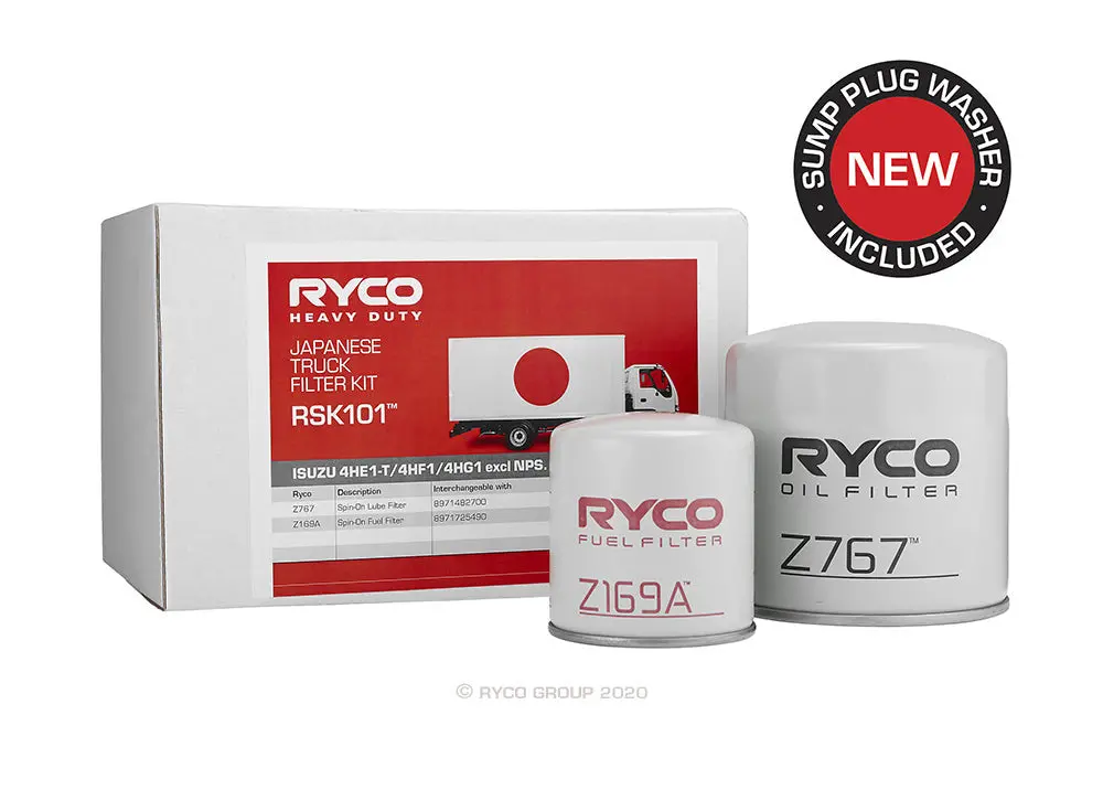 Rsk101 Ryco Service Kit Isuzu 4Hf1 (Nkr66), 4Hg1 (Npr71) 1