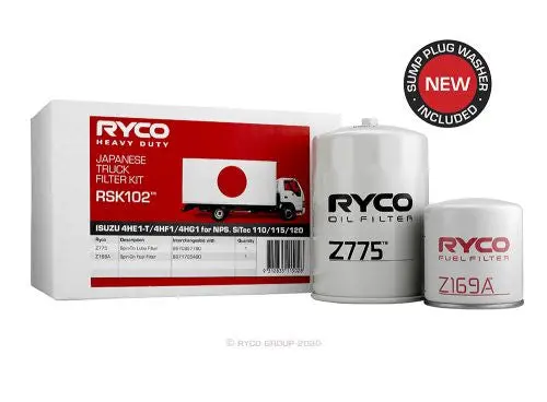 Rsk102 Ryco Service Kit Isuzu 4Hf1 (Nps66), 4Hg1 (Nps71) 1