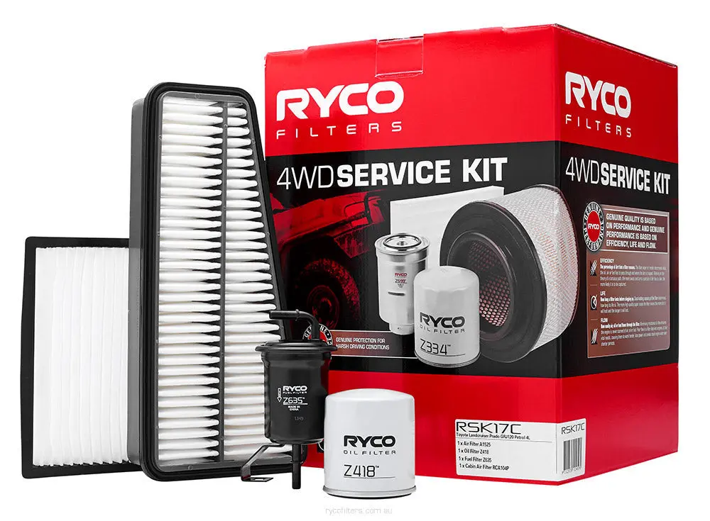 Ryco 4Wd Service Kit Toyota Landcruiser Prado Fgrj120 4.0L Rsk17c 1