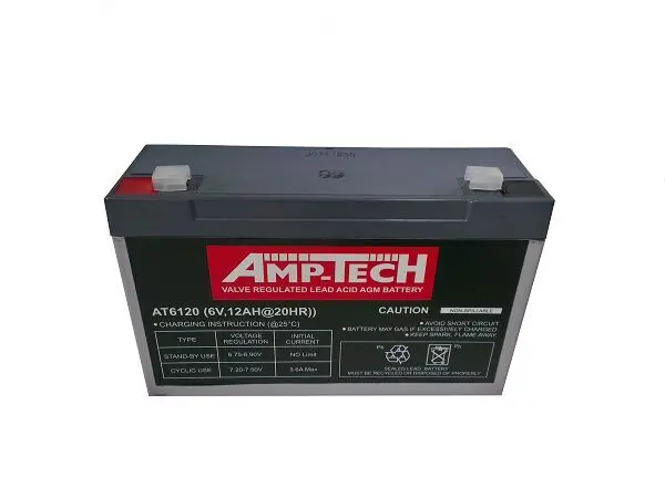 Amptech At6120 6V 12Ah Agm Battery 1