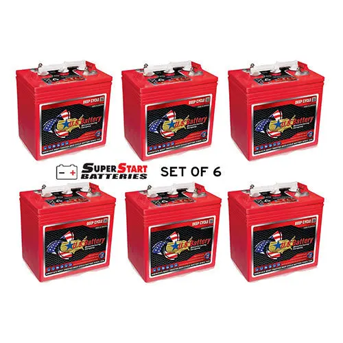 Set Of 6 Us 2200 6V 232Ah Deep Cycle Batteries 1