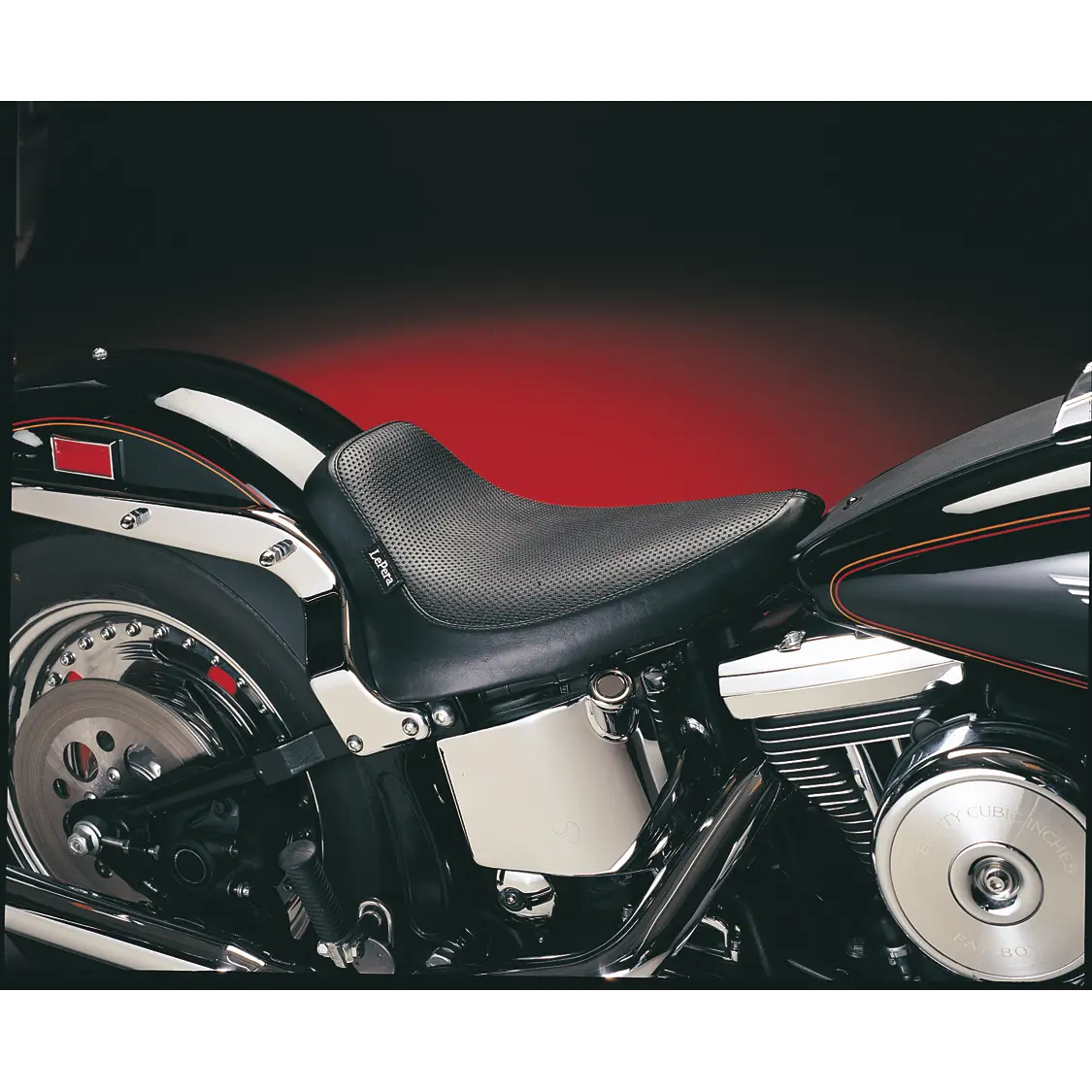 Le Pera Silhouette Solo Seat - Basketweave - Black (Ln-870) Softail 84-99 1