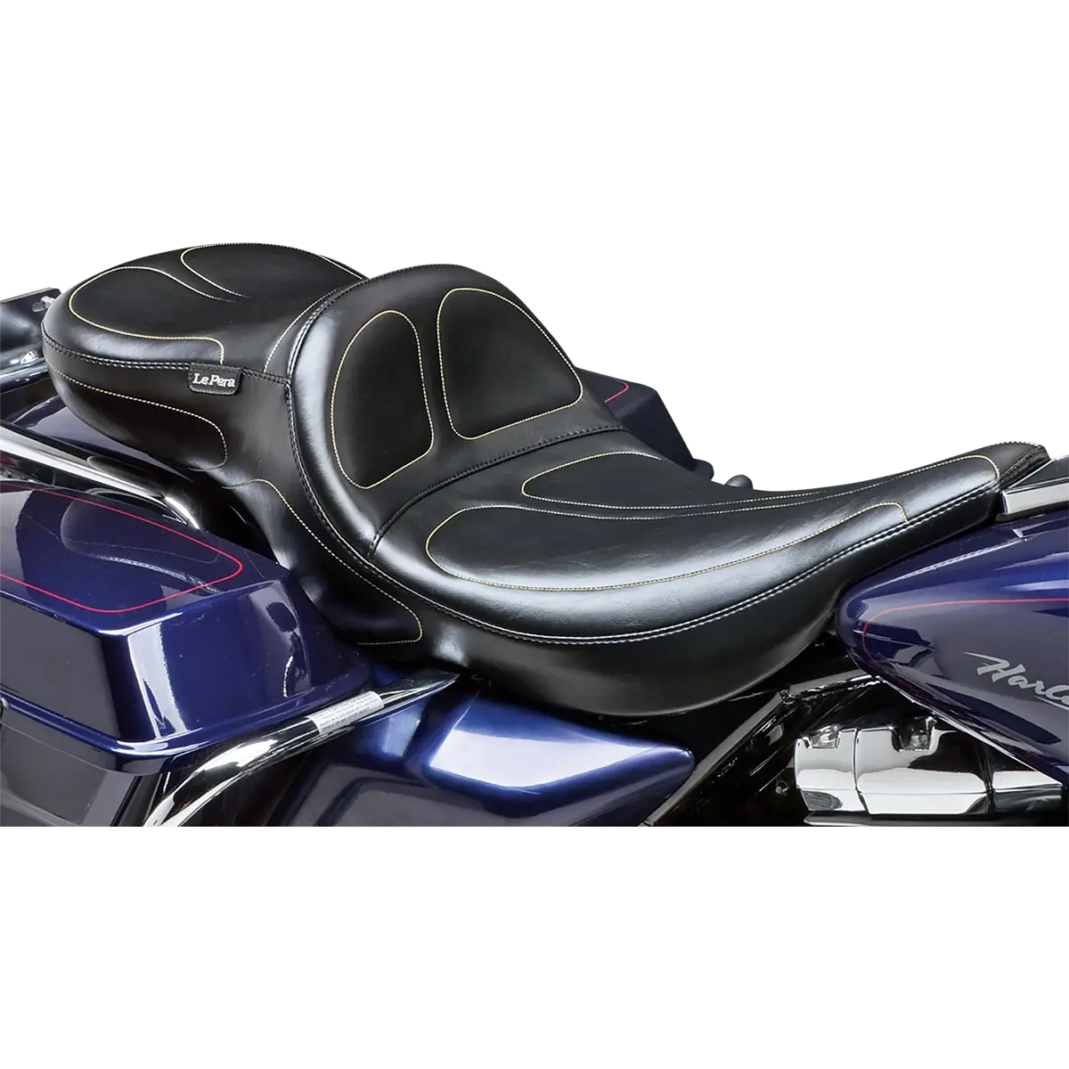 Le Pera Maverick Daddy Long Legs Seat - Black - Stitched (Lh-957Rkdl) Touring 02-07 1