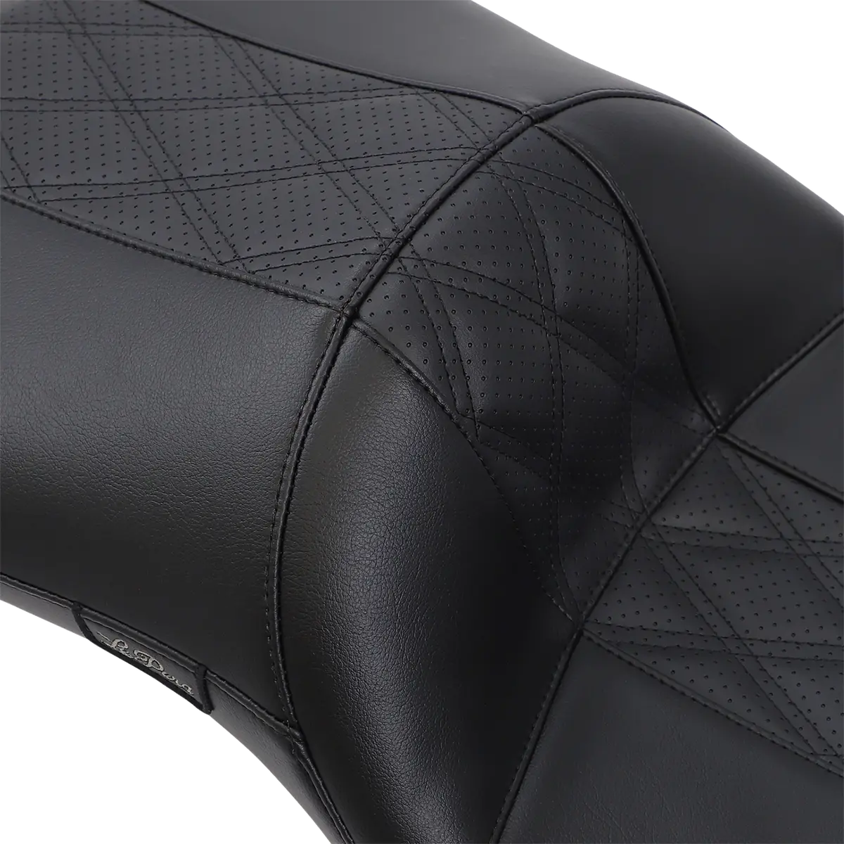 Le Pera Maverick Daddy Long Legs Seat - Black W/ Black Hr Inlay - Double Diamond (Lk-957Dlhr2) Touring 08-22, Cvo 14 2