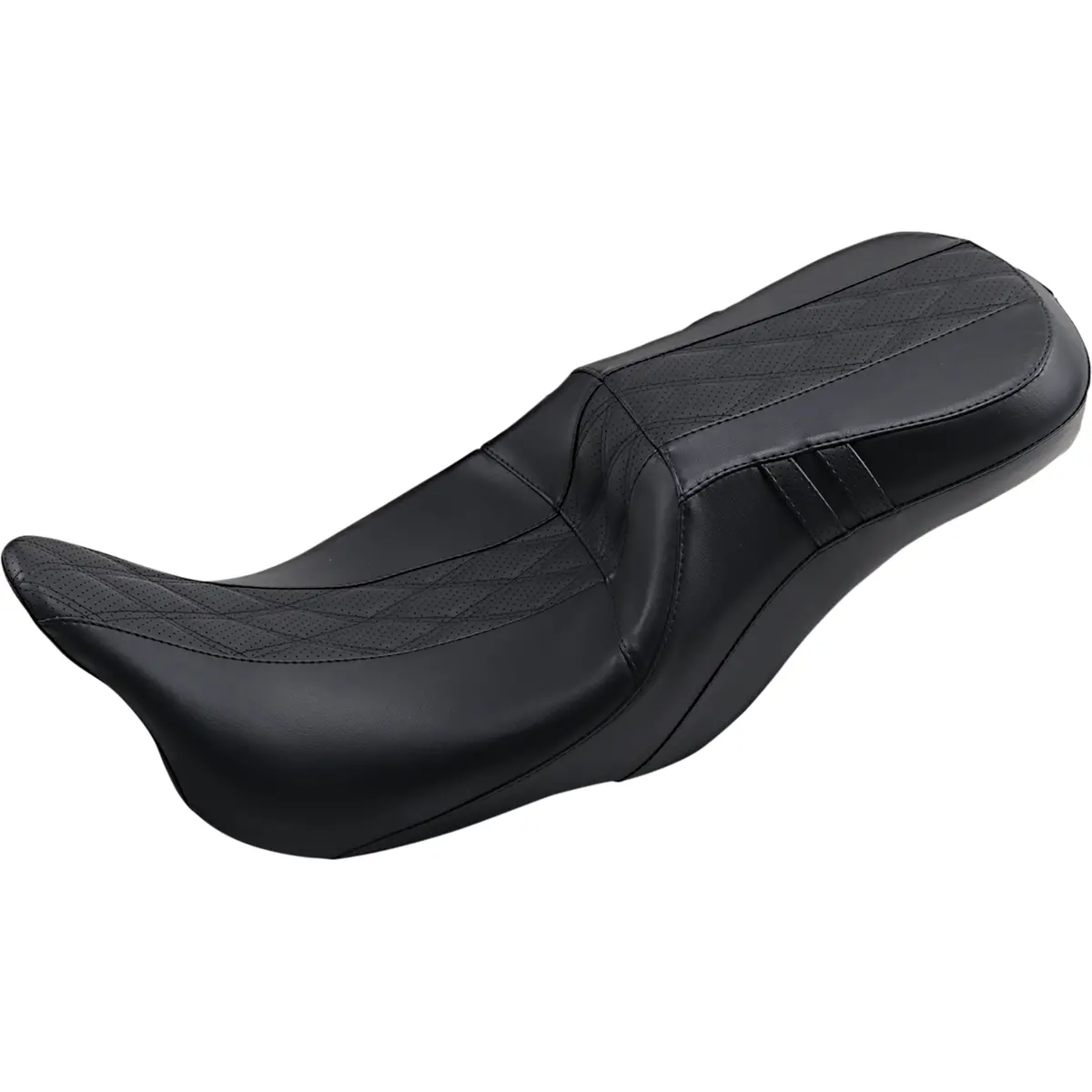 Le Pera Outcast Gt-2 Seat - 2-Up - W/O Backrest - Black Double Diamond - Perforated (Lk-997Gt2) Touring 08-23, Cvo 14 1