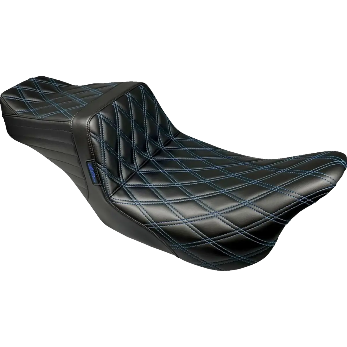 Le Pera Tailwhip Seat - Double Diamond W/ Blue Thread - Black - Flh/Flt (Lk-587Dd-Blue) Touring 08-24, Cvo 14 1