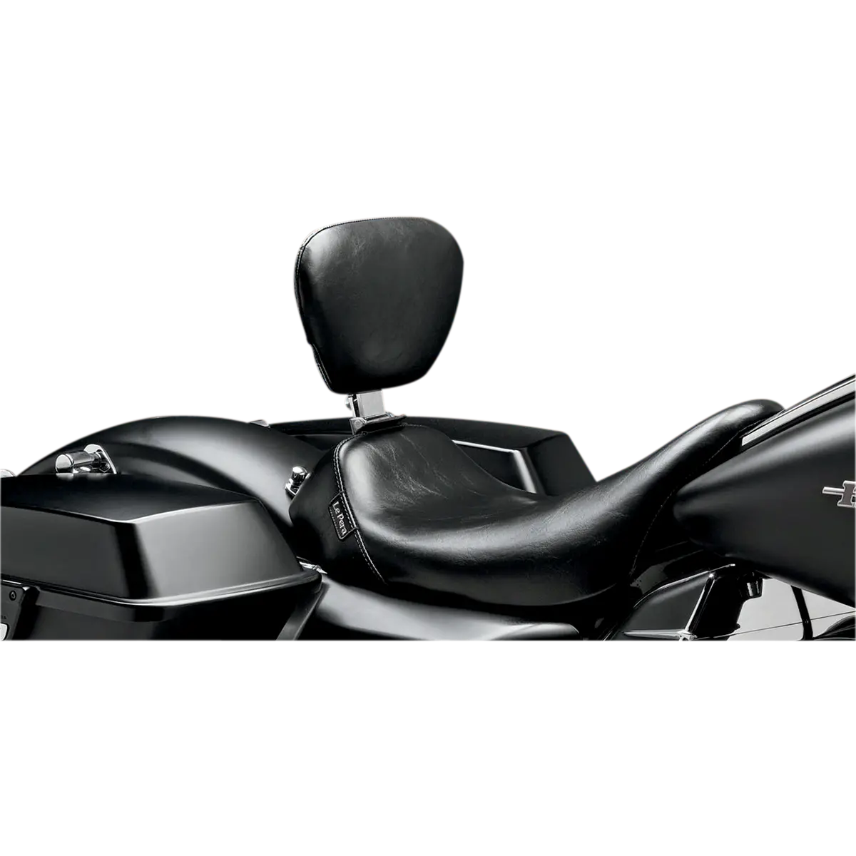 Le Pera Bare Bones Solo Seat - W/ Removable Drivers Backrest - Smooth - Black (Lk-005Br) Touring 08-23 1