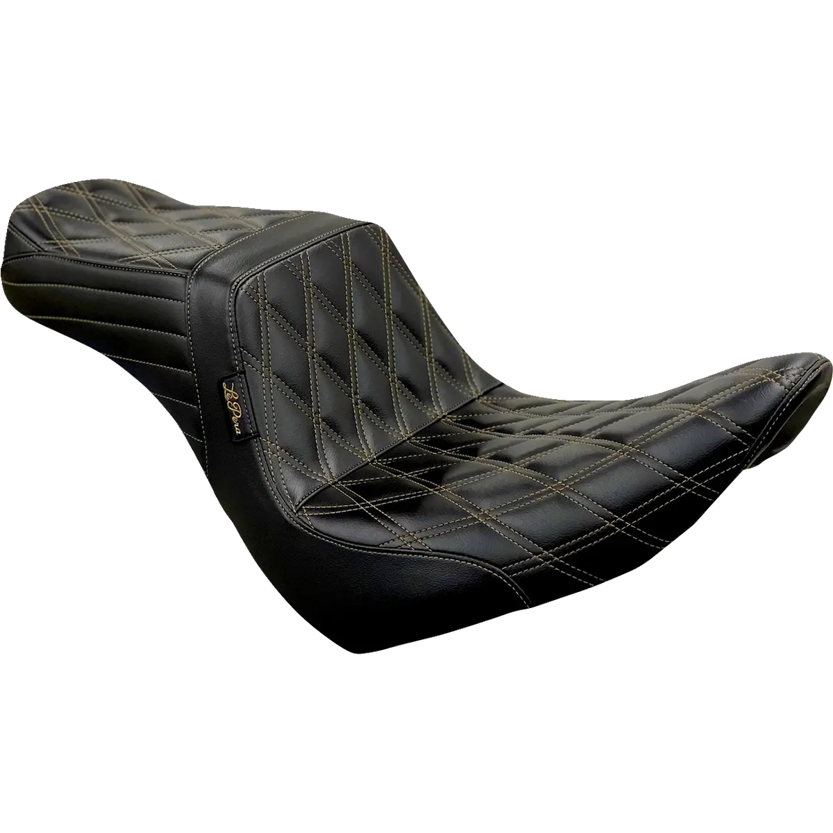 Le Pera Tailwhip Seat - Diamond W/ Chestnut Stitching - Black - Fxlr/Flsb (Lyr-580Dd-Chet) Softail 18-23 1