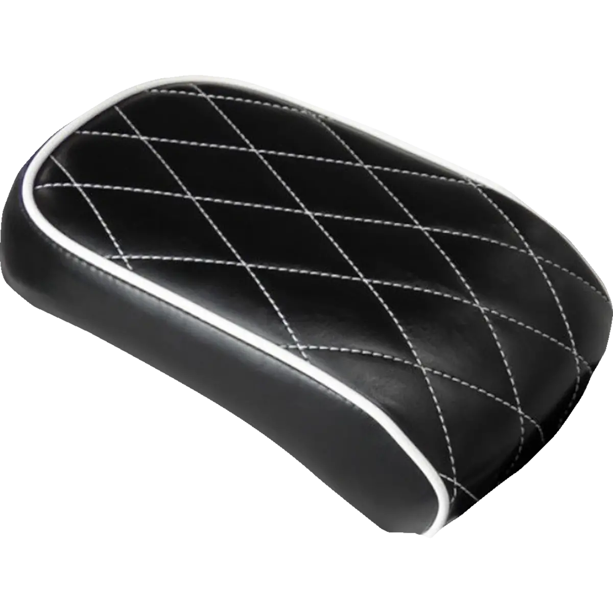 Le Pera Bare Bones Pillion Pad - Diamond - Black W/ White Stitch (Lxe-007Pdmwtp) Softail 84-17 1