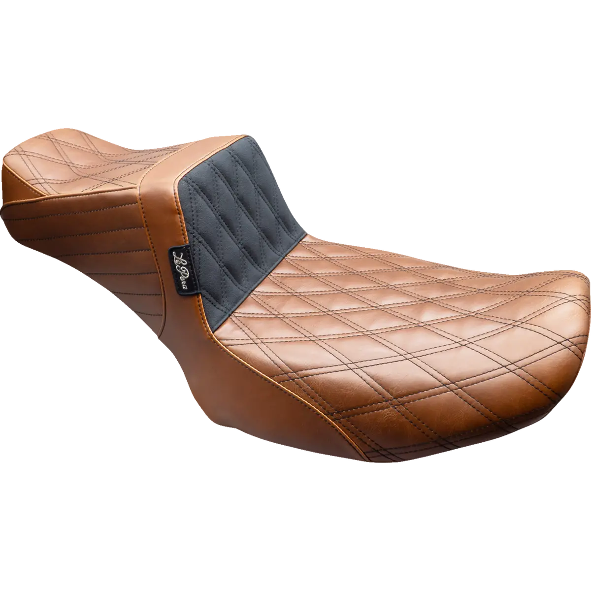 Le Pera Tailwhip Daddy Long Legs Seat - Brown - Black Double Diamond Stitch - Flt/Flh (Lv-587Dltdv01) Touring 24-25 1