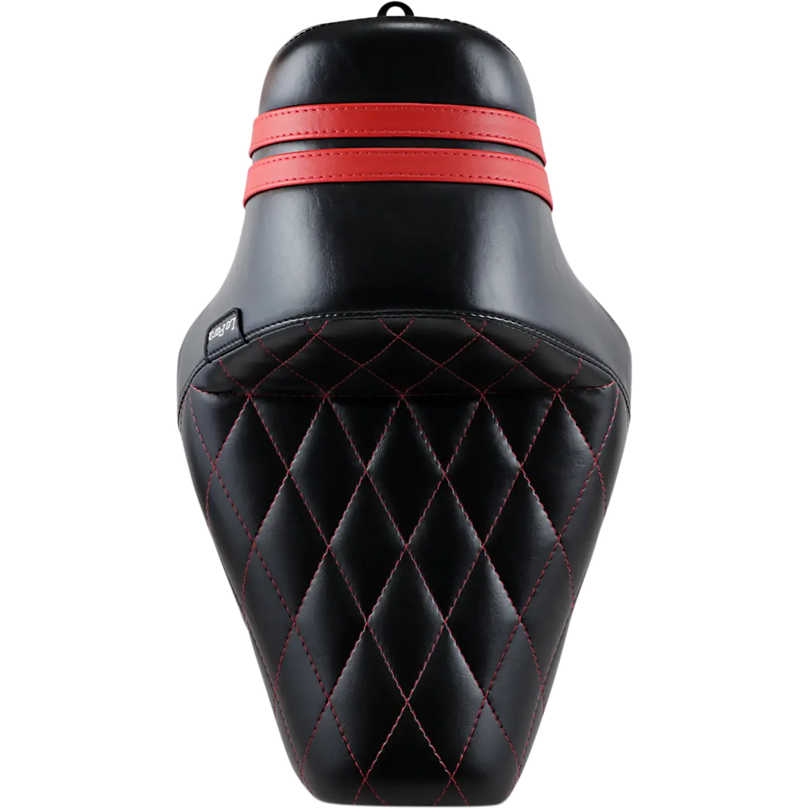 Le Pera Stubs Spoiler Seat - Diamond - Black W/ Red Stripes (Lk-416Dmred) Sportster 04-22 2