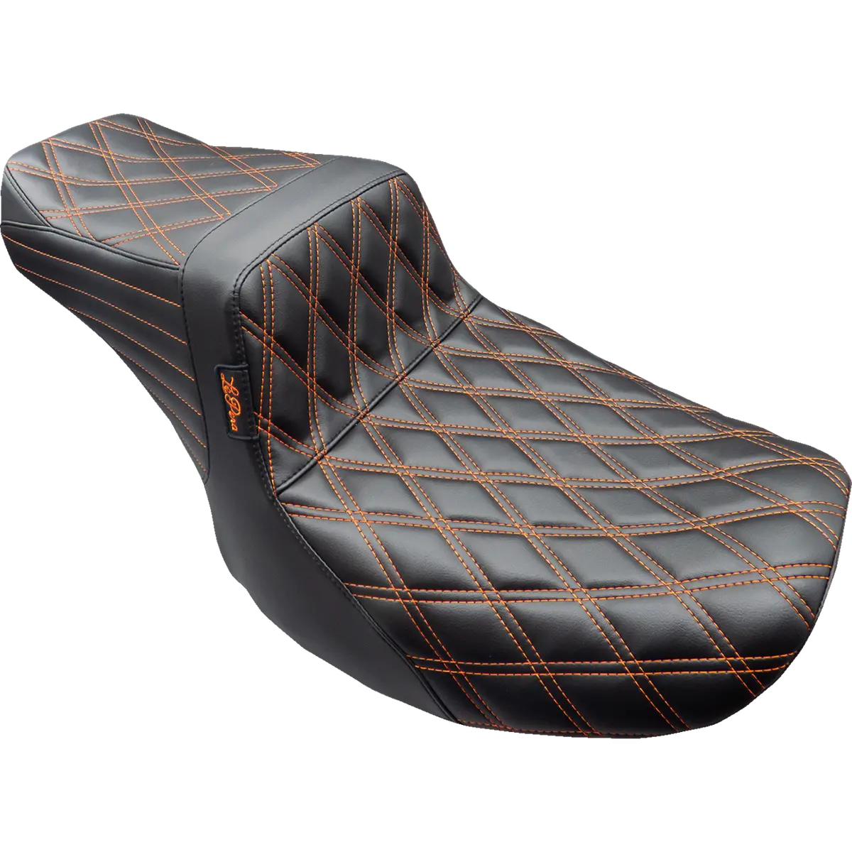 Le Pera Tailwhip Seat - Burnt Orange Double Diamond Stitch - Flh/Flt (Lv-587Dd-Ob4) Touring 23-24 1