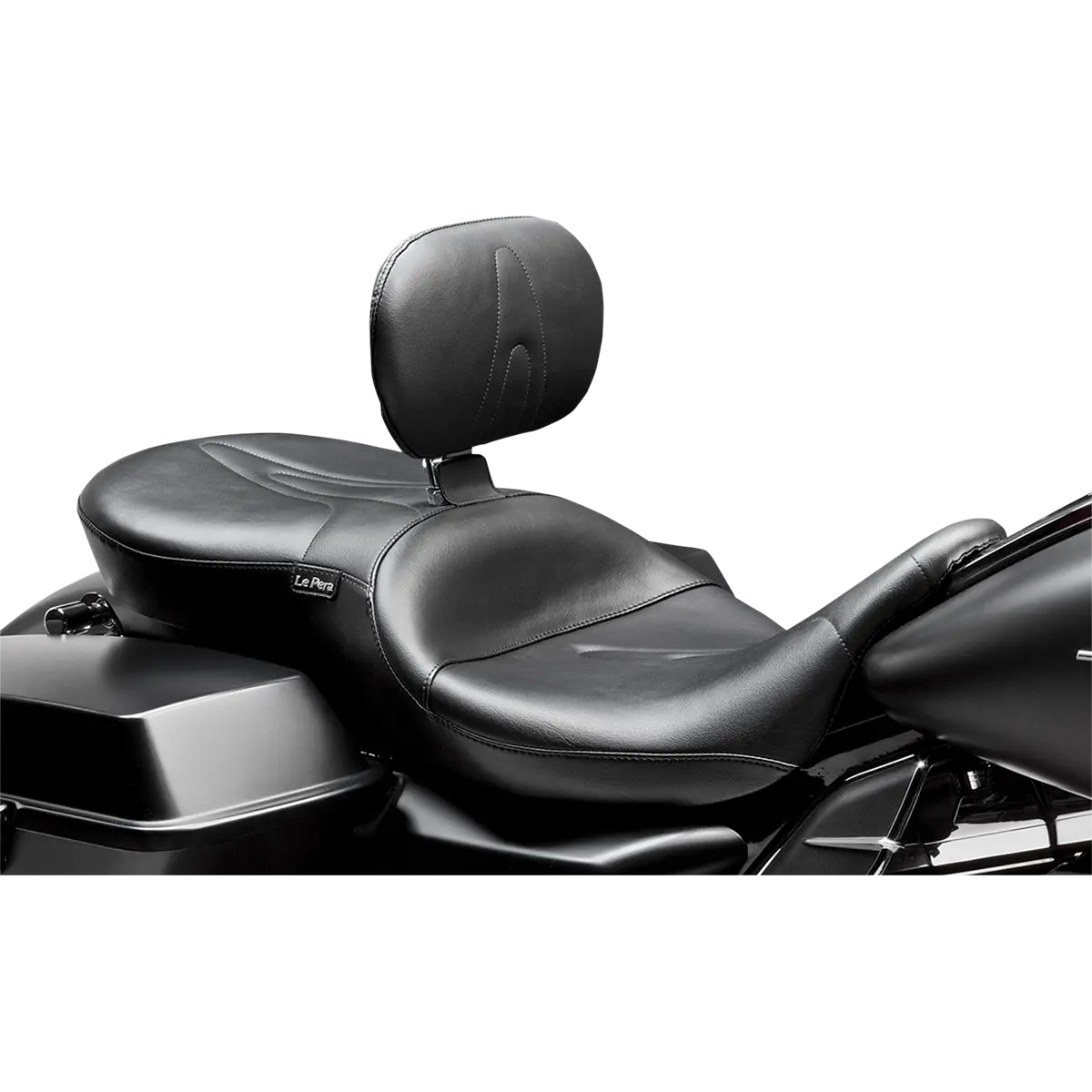 Le Pera Rt66 Seat - With Backrest - Stitched - Black (Lk-767Br) Touring 08-23 1