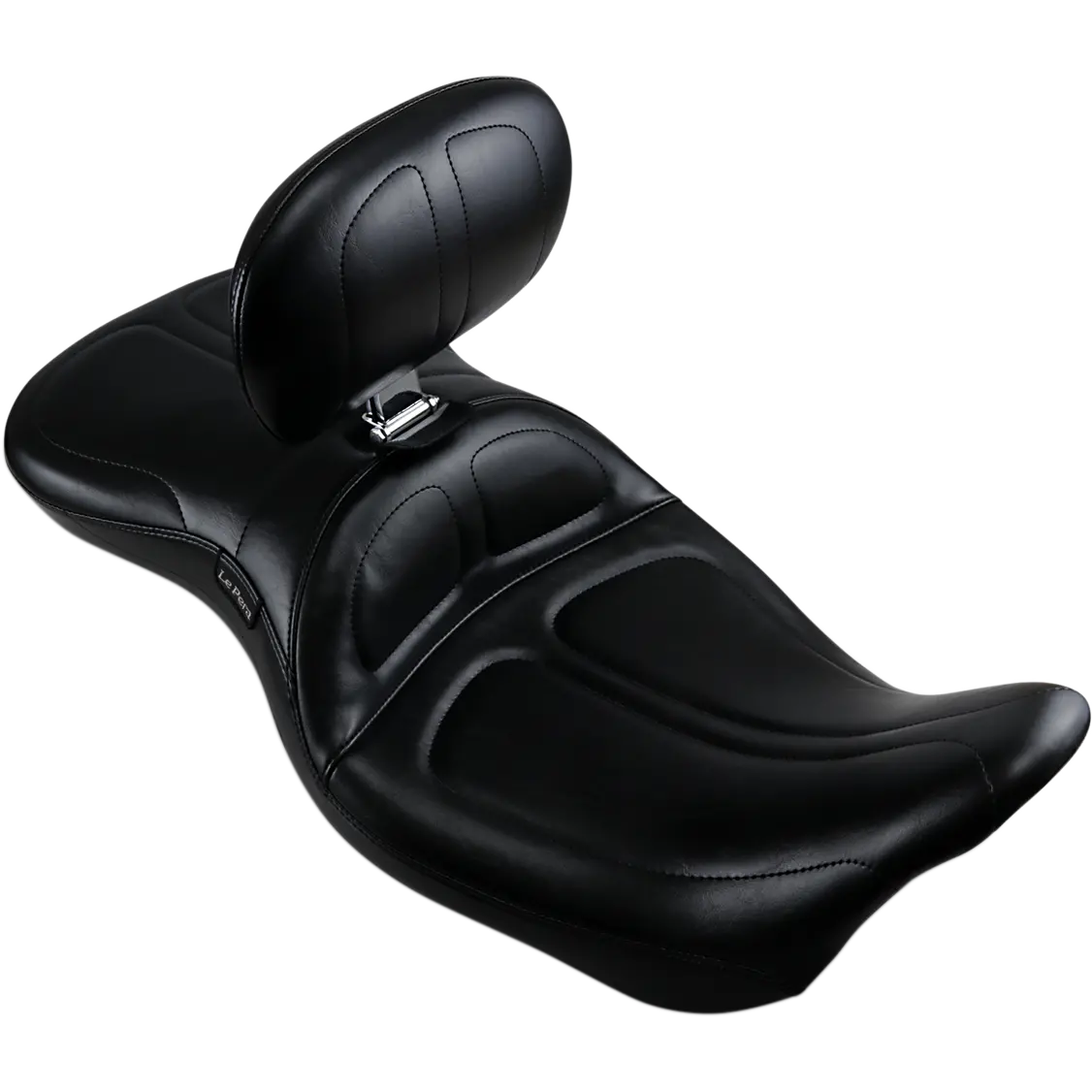 Le Pera Maverick Seat - With Backrest - Stitched - Black (Lk-957Br) Touring 08-23 1