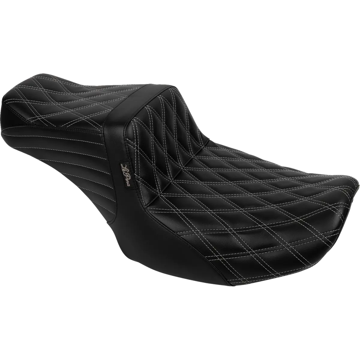 Le Pera Tailwhip Seat - Bright Gray Double Diamond Stitch - Flh/Flt (Lv-587Dd-Gy01) Touring 23-25 1