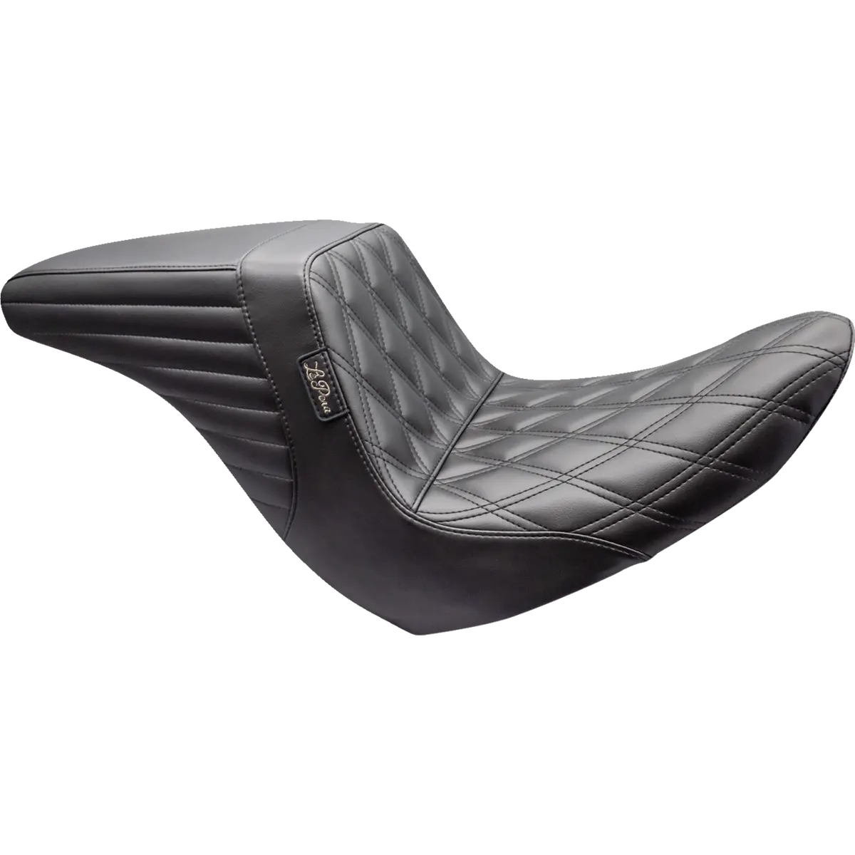 Le Pera Kickflip Up Front Seat - Double Diamond - Black - Fl/Fx (Lyru-590Dd) Softail 18-24 1