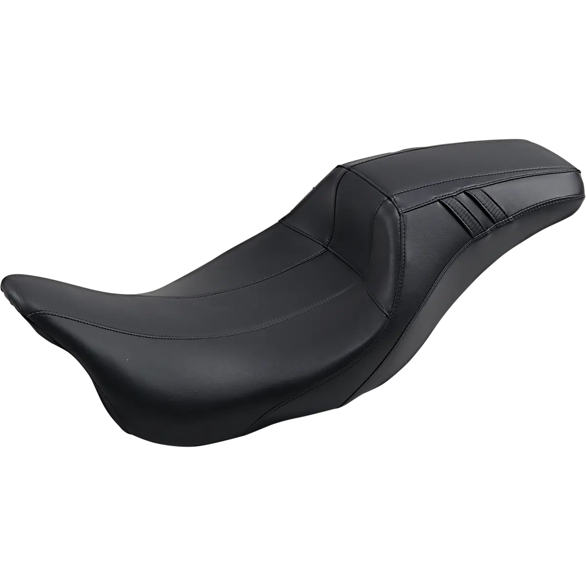 Le Pera Outcast Daddy Long Legs Seat - Full-Length - W/O Backrest - Carbon Fiber Inlay - Black (Lk-987Dlgt3) Touring 08-23, Cvo 14 1