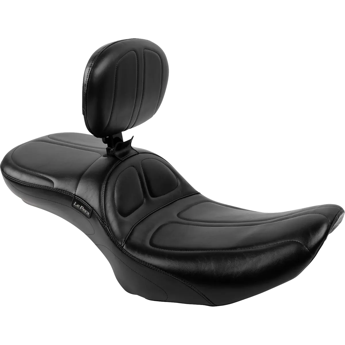 Le Pera Maverick Daddy Long Legs Seat - With Backrest - Black - Flh/Flt (Lv-957Dlbr) Touring 23-25 1