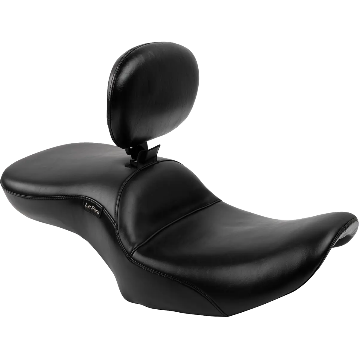 Le Pera Maverick Seat - With Backrest - Smooth - Black - Flh/Flt (Lv-957Brs) Touring 23-25 1