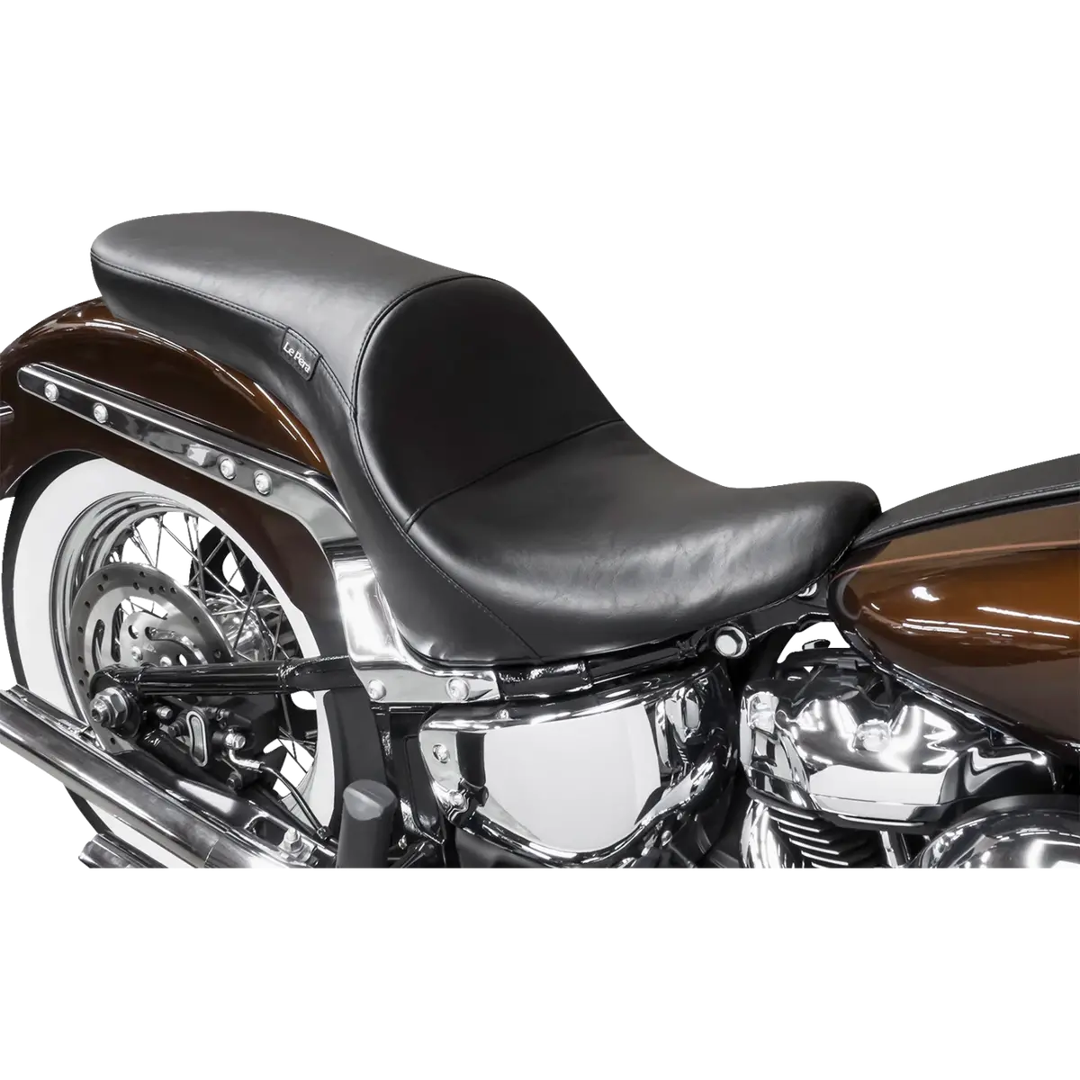 Le Pera Maverick Seat - Smooth - Black - Fxlr/Flsb (Lyr-910S) Softail 18-23 1