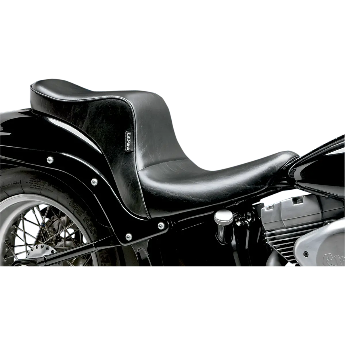 Le Pera Cherokee Seat - Smooth - Black - Fxst/Flst (Lk-020) Softail 06-17 1