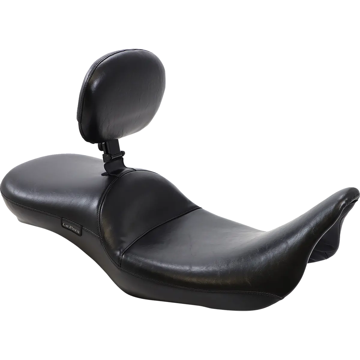 Le Pera Maverick Daddy Long Legs Seat - With Backrest - Black - Smooth (Lk-957Dlbrs) Touring 08-23 1