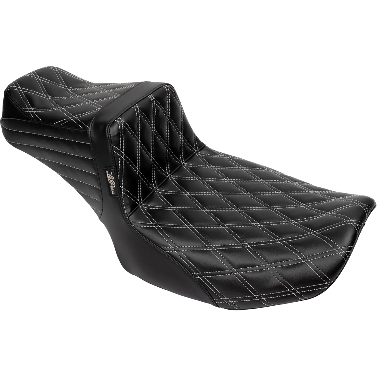 Le Pera Tailwhip Daddy Long Legs Seat - Gray Double Diamond Stitch - Flh/Flt (Lv-587Dldd-Gy01) Touring 23-25 1