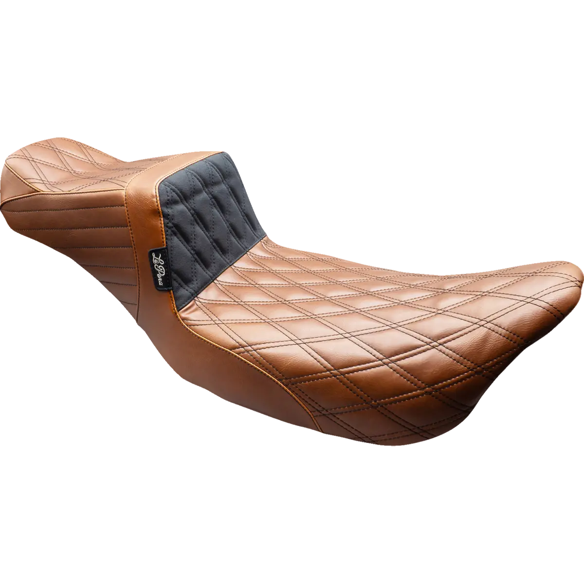 Le Pera Tailwhip Daddy Long Legs Seat - Brown - Black Double Diamond Stitch - Flt/Flh (Lk-587Dltdv01) Touring 08-23 1