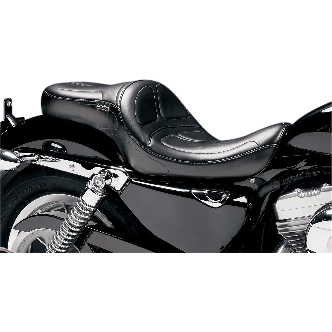 Le Pera Maverick Seat - Without Backrest - Stitched - Black (Lc-916) Sportster 04-22 1