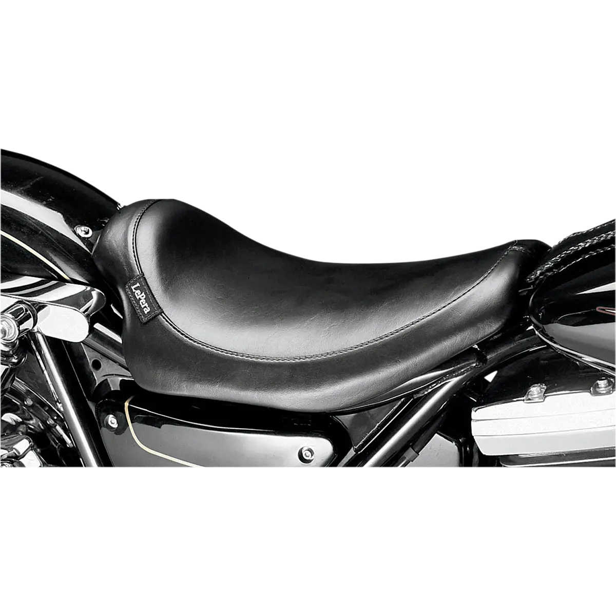 Le Pera Silhouette Solo Seat - Smooth - Black (L-858) Softail, Fxrs, Fxrt, Dyna, Touring, Fxrdg 1