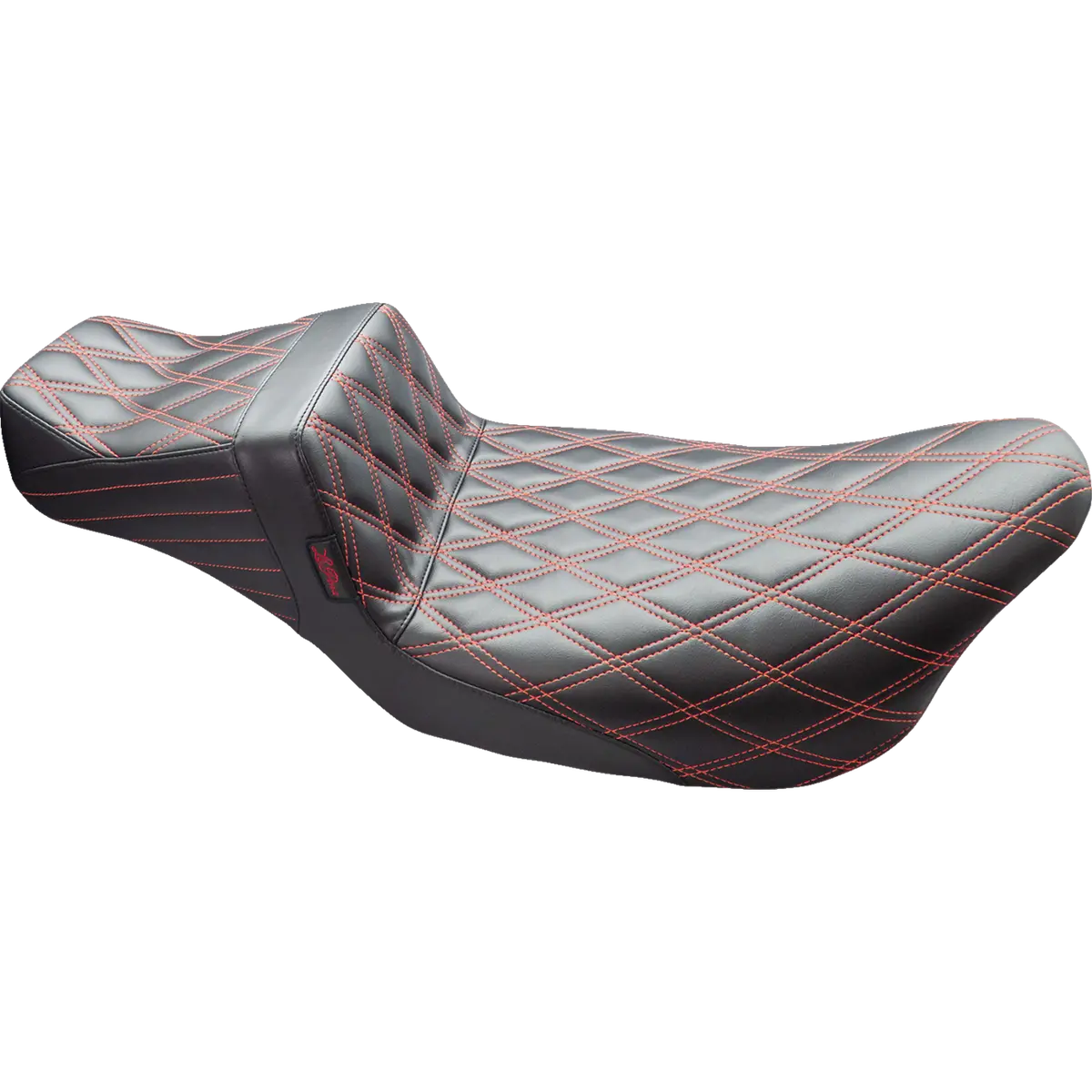 Le Pera Tailwhip Daddy Long Legs Seat - Double Diamond W/ Red Thread (Lk-587Dldd-Red) Touring 08-24, Cvo 14 1