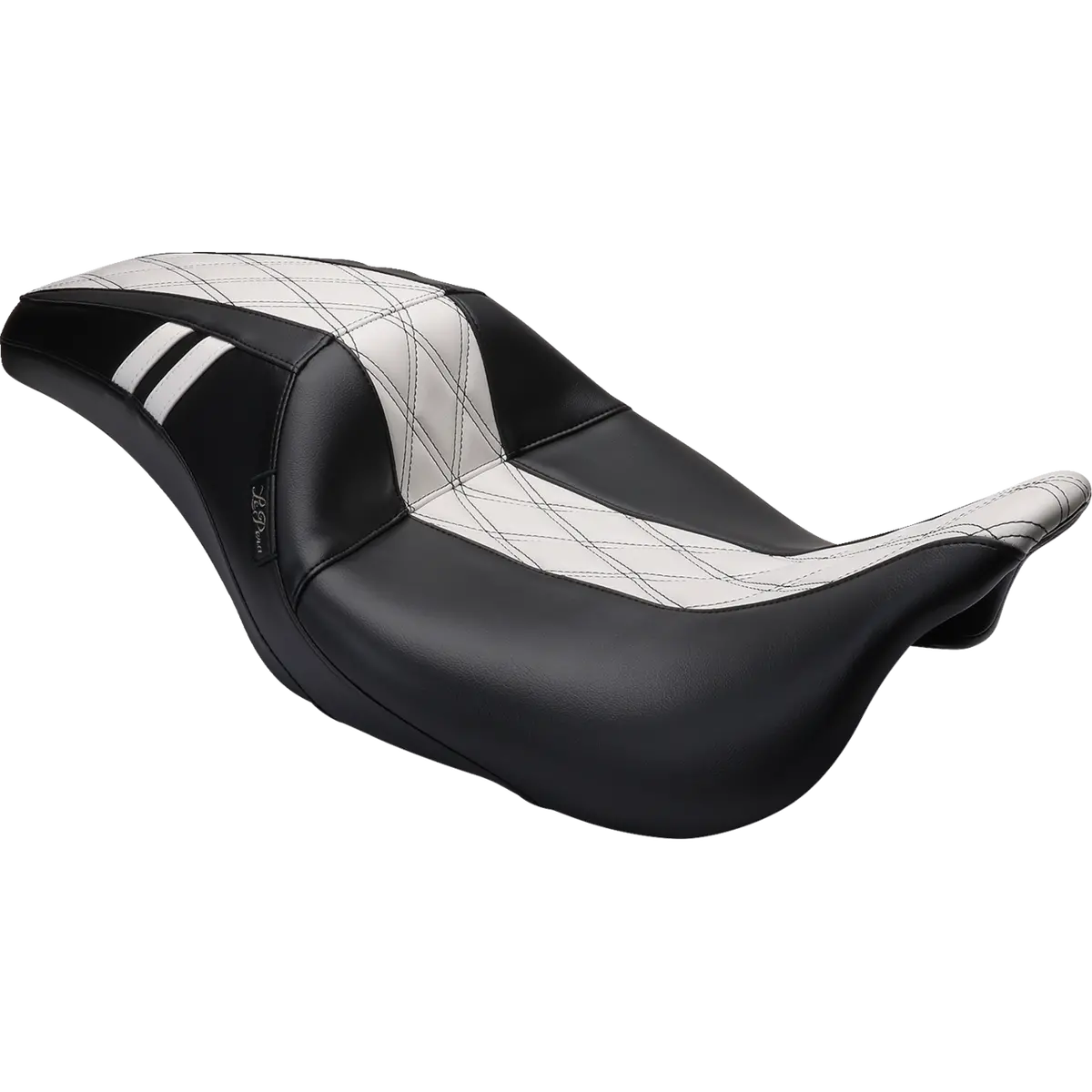 Le Pera Outcast Gt Seat - Full-Length - W/O Backrest - Black Double Diamond W/White Inlay (Lk-987Gt1) Touring 08-23, Cvo 14 1