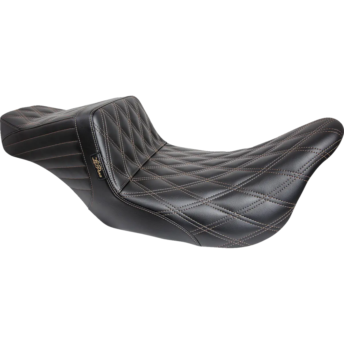 Le Pera Tailwhip Seat - Double Diamond W/ Chestnut Thread - Black (Lk-587Dd-Chet) Touring 08-24, Cvo 14 1