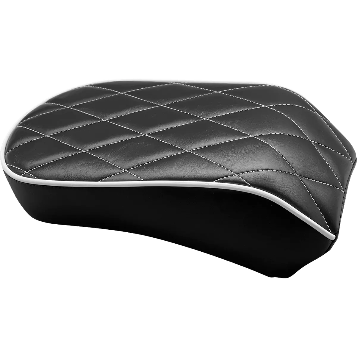 Le Pera Bare Bones Pillion Pad - White Diamond - Black - Flde/Flhc (Lyx-007Pdmwtp) Softail 18-23 1