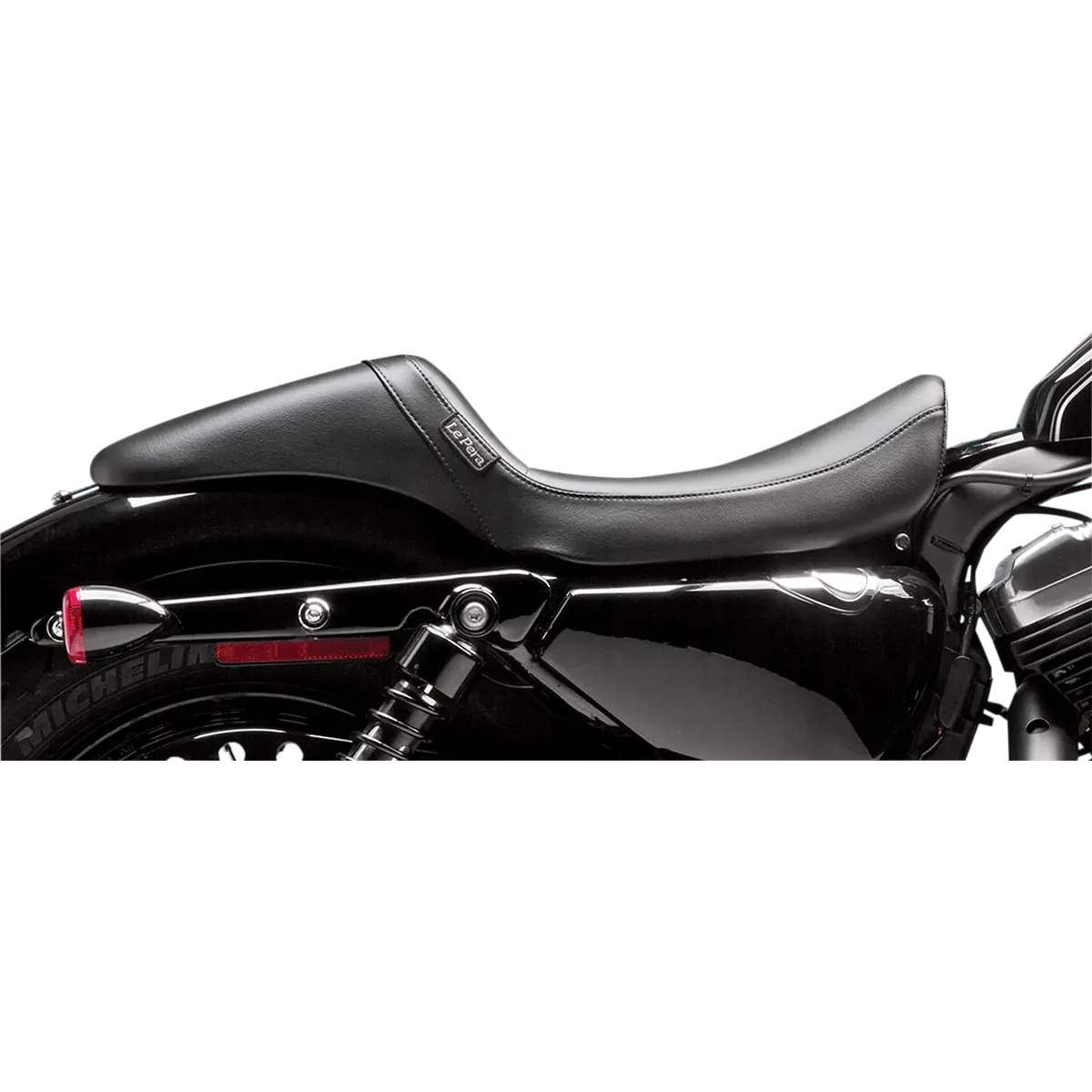 Le Pera Daytona Sport Daddy Long Legs Seat - Smooth - Black (Lf-542Dls) Sportster 04-22 1