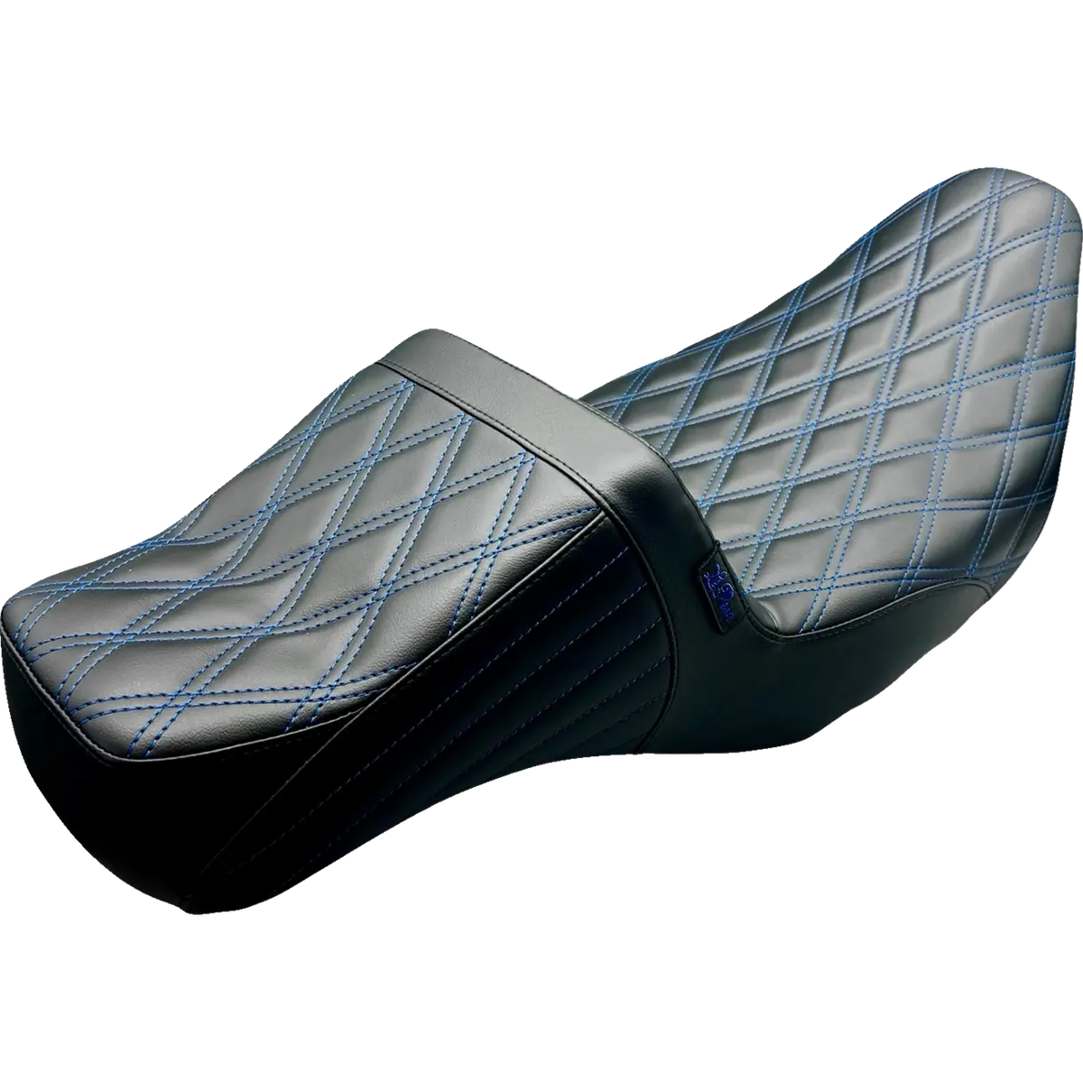 Le Pera Tailwhip Daddy Long Legs Seat - Double Diamond W/ Blue Thread - Flh/Flt (Lk-587Dldd-Blue) Touring 08-24, Cvo 14 1